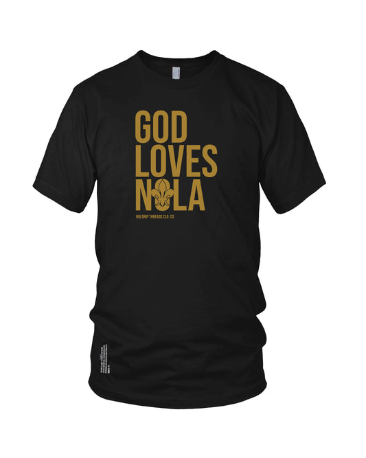 God Loves Nola BLACK w/Gold