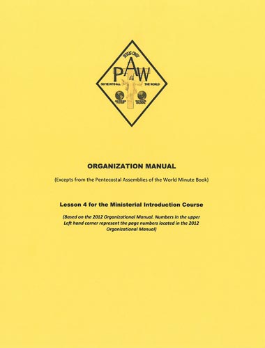 Excerpts of the PAW Organizational Manual