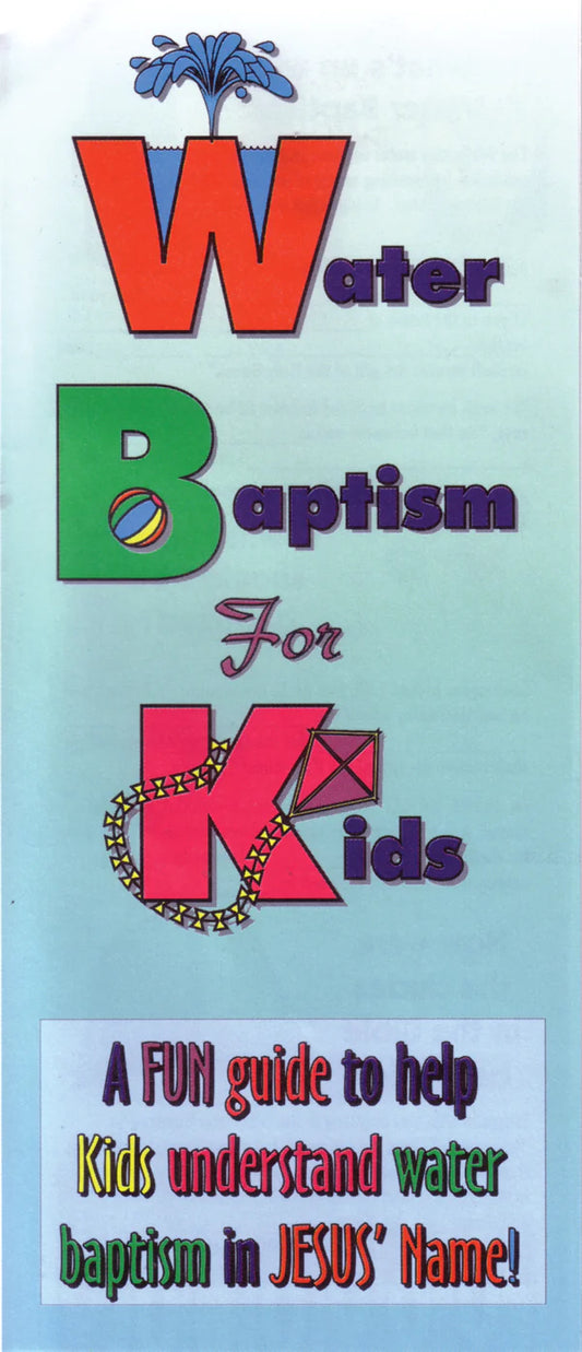 TRACT - WATER BAPTISM FOR KIDS