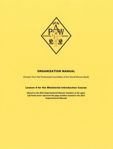 Excerpts of the PAW Organizational Manual